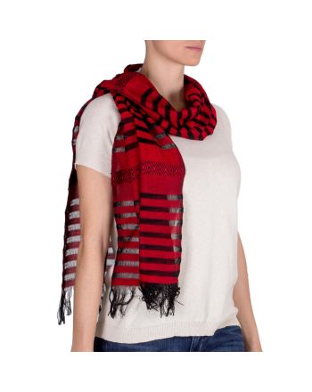 Red Totonicapan Diamonds Cotton scarf